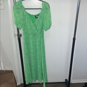 DKNY Vibrant Green Midi Dress